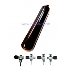 Eurocylinders steel 3 liter Black tank