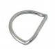 OMS 2 in (5 cm) Stainless Steel D-Ring, ~ 45° bend