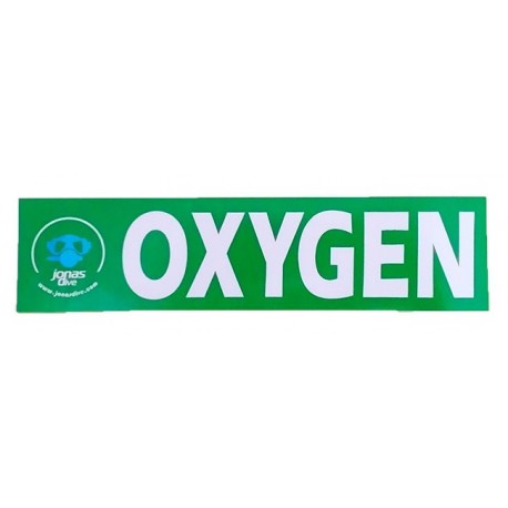 J.Dive "OXYGEN" tank label