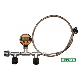 Trasvasador O2 con manómetro digital 300 bar