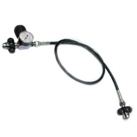 Gas equalizer with pressure gauge