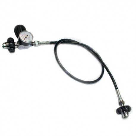 Gas equalizer with pressure gauge