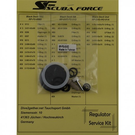 Scuba Force, kit 1ª etapa Black Devil Tec