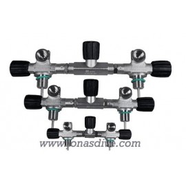 Twin tank valves with isolation 300Bar