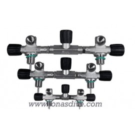 Twin tank valves with isolation 232Bar